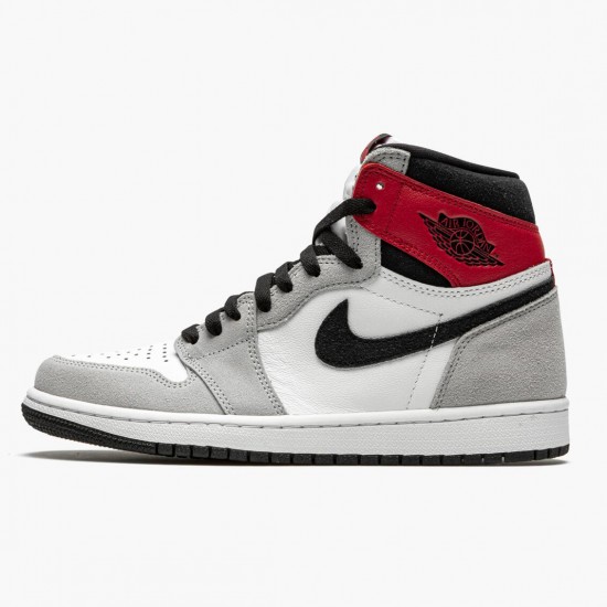 Womens/Mens Nike Jordan 1 Retro High OG Light Smoke Grey White/Black/Light Smoke Grey V Jordan Shoes