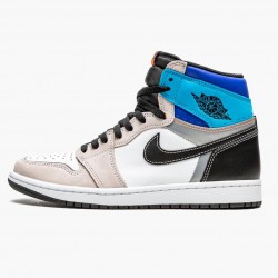 Women's/Men's Nike Jordan 1 Retro High OG Prototype White/Multi-Color/Total Orange Jordan Shoes