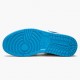Womens/Mens Nike Jordan 1 Retro High Off-White University Blue White/Dark Powder Blue Cone Jordan Shoes