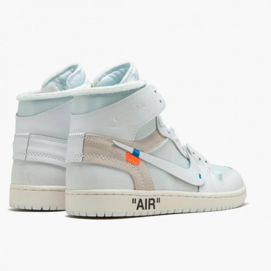 Mens Nike Jordan 1 Retro High Off-White White White Jordan Shoes