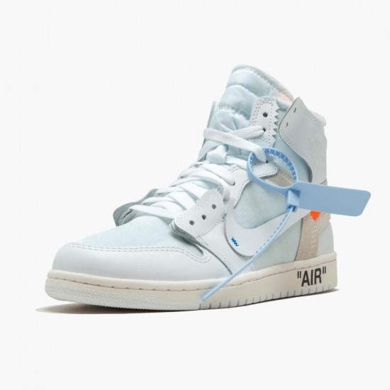 Mens Nike Jordan 1 Retro High Off-White White White Jordan Shoes