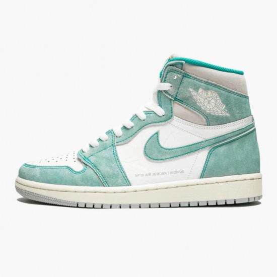 Womens/Mens Nike Jordan 1 Retro High Turbo Green Turbo Green/Sail White Jordan Shoes