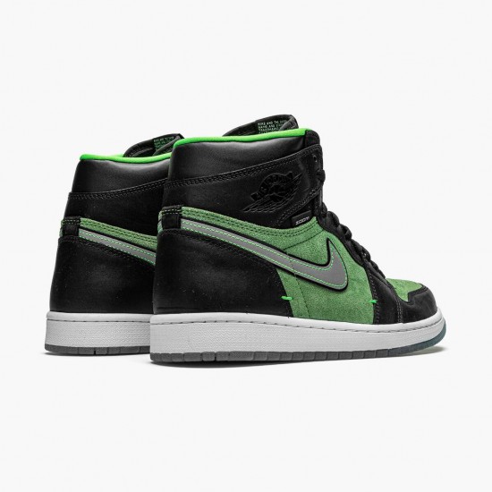 Womens/Mens Nike Jordan 1 Retro High Zoom Zen Green Black/Black Tomatillo Rage Gre Jordan Shoes