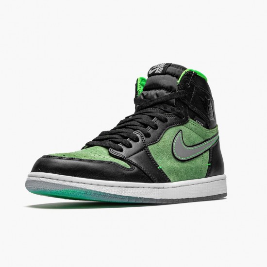 Womens/Mens Nike Jordan 1 Retro High Zoom Zen Green Black/Black Tomatillo Rage Gre Jordan Shoes