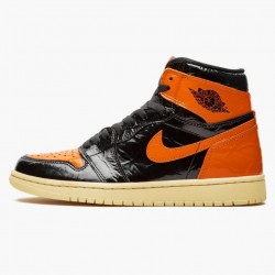 Men's Nike Jordan 1 Retro Shattered Backboard BlackPale Vanilla Starfish Black/Pale Vanilla-Starfish Jordan Shoes