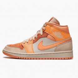 Women's/Men's Nike Jordan 1 Mid Apricot Orange Apricot Agate Terra Blush Atomic Orange/Apricot Agate/Terra Blush Jordan Shoes