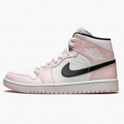 Women's Nike Jordan 1 Mid Barely Rose Barely Rose/White/Black Jordan Shoes