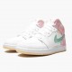 Womens Nike Jordan 1 Mid SE GS Ice Cream White/Arctic Punch/Pale Vanilla/Green Glow Jordan Shoes