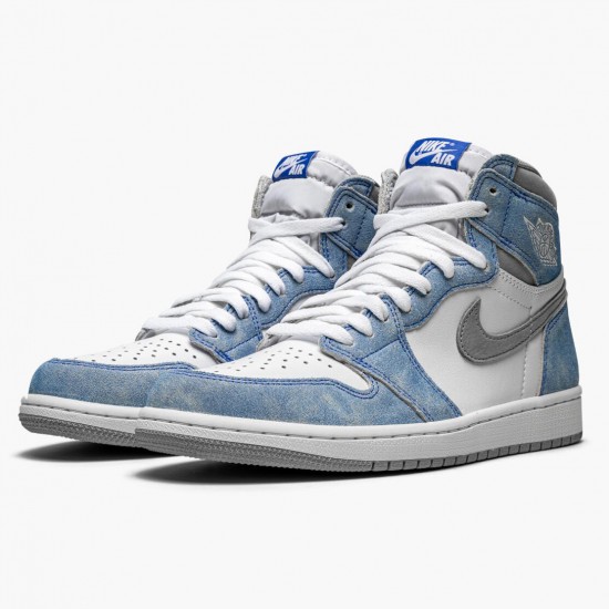 Womens/Mens Nike Jordan 1 Retro High OG Hyper Royal Hyper Royal/Light Smoke Grey W Jordan Shoes