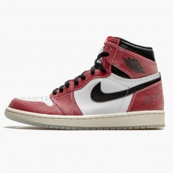 Women's/Men's Nike Jordan 1 Retro High Trophy Room Chicago White/Varsity Red/Sail Black Jordan Shoes