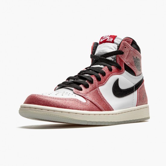 Womens/Mens Nike Jordan 1 Retro High Trophy Room Chicago White/Varsity Red/Sail Black Jordan Shoes