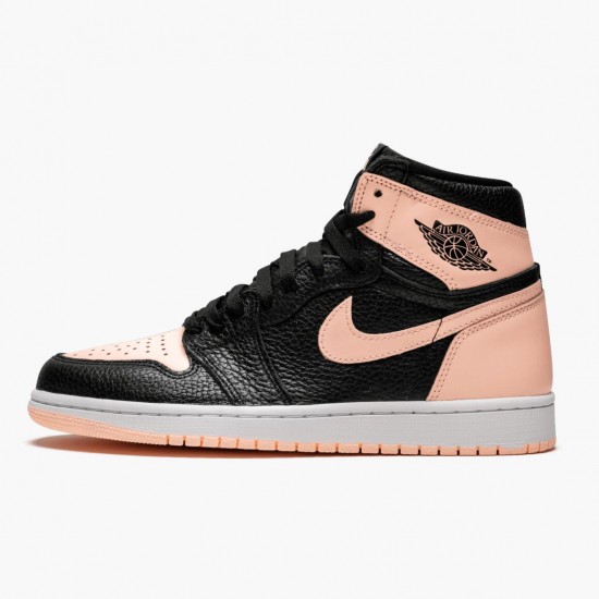 Womens/Mens Nike Jordan 1 High OG Crimson Tint Black/Crimson Tint White Jordan Shoes