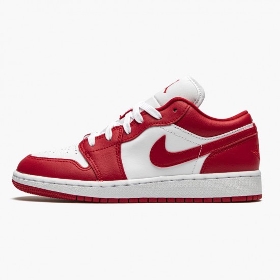 Mens Nike Jordan 1 Low Gym Red/White Gym Red/Gym Red White Jordan Shoes