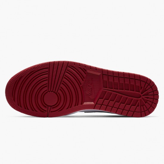 Womens/Mens Nike Jordan 1 Mid Chicago 2020 White/Gym Red/Black Jordan Shoes