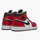 Mens Nike Jordan 1 Mid Chicago Black Toe Black/Gym Red/White Jordan Shoes