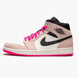 Women's/Men's Nike Jordan 1 Mid Crimson Tint Crimson Tint/Hyper Pink/Black Jordan Shoes