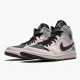 Womens/Mens Nike Jordan 1 Mid Dirty Powder Iridescent Barely Rose/Black/Multi Jordan Shoes