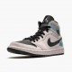 Womens/Mens Nike Jordan 1 Mid Dirty Powder Iridescent Barely Rose/Black/Multi Jordan Shoes