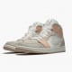 Womens/Mens Nike Jordan 1 Mid Milan Sail/Light Bone String Shimmer Jordan Shoes