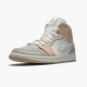 Womens/Mens Nike Jordan 1 Mid Milan Sail/Light Bone String Shimmer Jordan Shoes