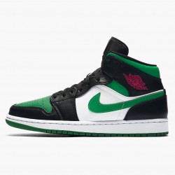 Men's Nike Jordan 1 Mid Pine Green Black/Gym Red/White/Pine Green Jordan Shoes