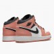 Mens Nike Jordan 1 Mid Pink Quartz Pink Quartz/DK Smoke Grey Jordan Shoes