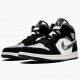 Mens Nike Jordan 1 Mid Satin Grey Toe Black/Anthracite Sail Jordan Shoes