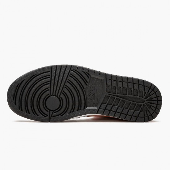 Mens Nike Jordan 1 Mid Shattered Backboard Black/White Starfish Jordan Shoes