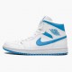 Mens Nike Jordan 1 Mid UNC University Blue/White Jordan Shoes