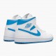 Mens Nike Jordan 1 Mid UNC University Blue/White Jordan Shoes