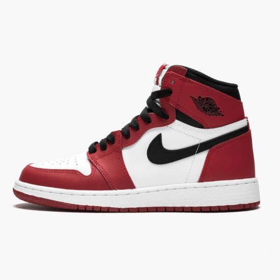 Womens/Mens Nike Jordan 1 Retro Chicago White/Black Varsity Red Jordan Shoes