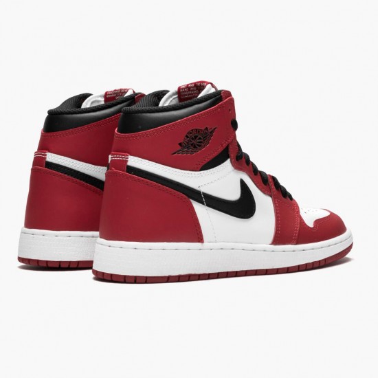Womens/Mens Nike Jordan 1 Retro Chicago White/Black Varsity Red Jordan Shoes