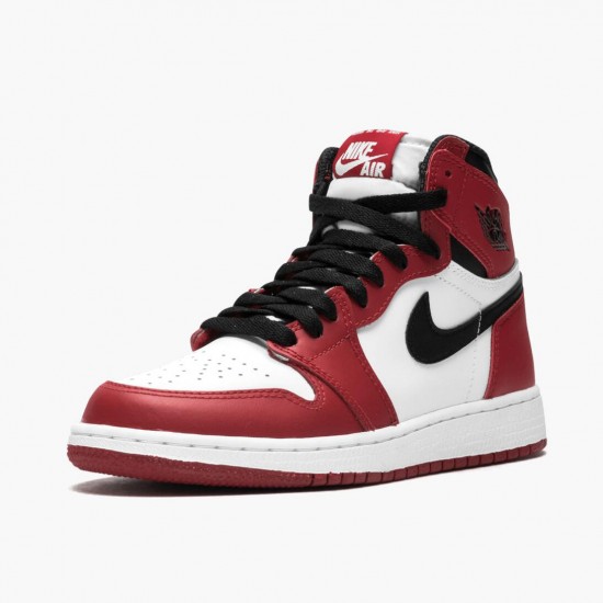 Womens/Mens Nike Jordan 1 Retro Chicago White/Black Varsity Red Jordan Shoes