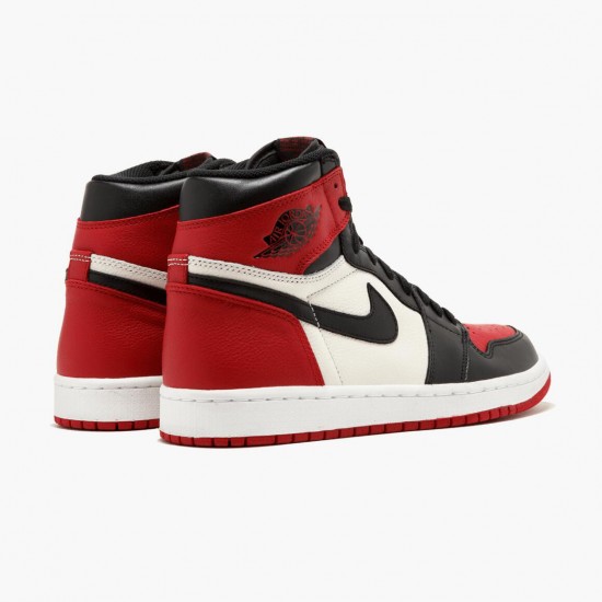 Womens/Mens Nike Jordan 1 Retro High Bred Toe Red/Black/White Jordan Shoes