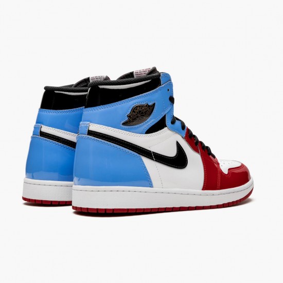 Womens/Mens Nike Jordan 1 Retro High Fearless White/University Blue Varsity Jordan Shoes