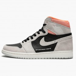 Men's Nike Jordan 1 Retro High Neutral Grey Neutral Grey/Black Jordan Shoes