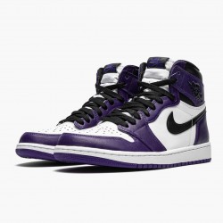 Men's Nike Jordan 1 Retro High OG Court Purple Court Purple/White-Black Jordan Shoes