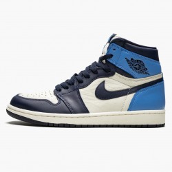 Men's Nike Jordan 1 Retro High OG Obsidian University Blue Sail/Obsidian/University Blue Jordan Shoes