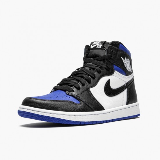 Mens Nike Jordan 1 Retro High OG Royal Toe Black/White/Game Royal/Black Jordan Shoes