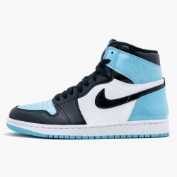 Men's Nike Jordan 1 Retro High Og Blue Chill Obsidian/Blue Chil/White Jordan Shoes