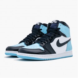 Men's Nike Jordan 1 Retro High Og Blue Chill Obsidian/Blue Chil/White Jordan Shoes