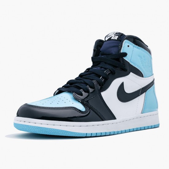 Mens Nike Jordan 1 Retro High Og Blue Chill Obsidian/Blue Chil/White Jordan Shoes