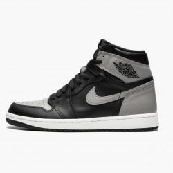 Men's Nike Jordan 1 Retro High Shadow Black/Medium Grey/White Jordan Shoes