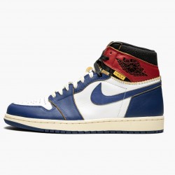 Men's Nike Jordan 1 Retro High Union Los Angeles Storm Blue White/Stormblue Varsity Red Jordan Shoes