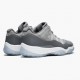 Mens Nike Jordan 11 Low Cool Grey Medium Grey/White Gunsmoke/Black Jordan Shoes