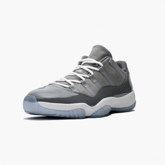 Mens Nike Jordan 11 Low Cool Grey Medium Grey/White Gunsmoke/Black Jordan Shoes