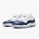 Mens Nike Jordan 11 Low Navy Snakeskin Whiite/Black/Navy Black Jordan Shoes