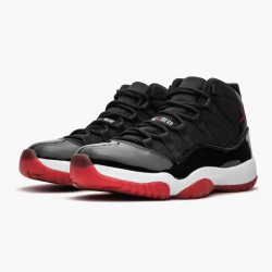 Men's Nike Jordan 11 Retro Bred Black/Varsity Red/White/Black Jordan Shoes