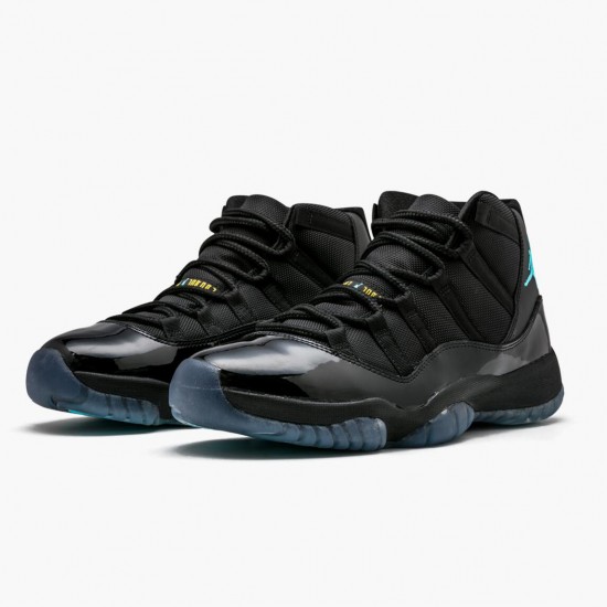 Mens Nike Jordan 11 Retro Gamma Blue Black/Gamma Blue/VarsityMaize Black Jordan Shoes