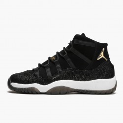 Women's/Men's Nike Jordan 11 Retro Heiress Black Stingray Black/Metallic Gold/White/Black Jordan Shoes